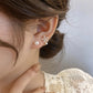 Boucles d'oreilles "Rêve de fleur et perle"