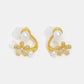 Boucles d'oreilles "Rêve de fleur et perle"