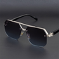 Lunettes de soleil géométriques polygonales stylées pour homme