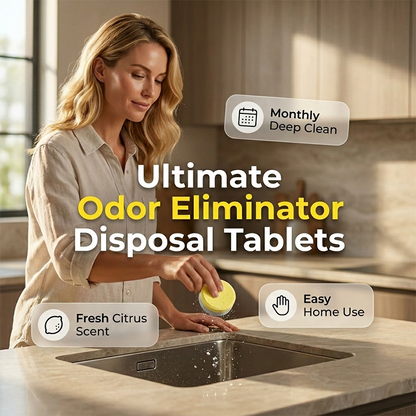 🍋 ACHETEZ 3, OBTENEZ 1 GRATUIT ! 🧼 Comprimés Nettoyants pour Broyeur – Extrait d’Agrumes – Anti-Odeurs & Mousse Active for Cuisine