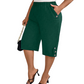 👖 PROMO LIMITÉE 50% DE RÉDUCTION ! ✨ Pantalon Capri Femme – Taille Élastique, Coupe Genou, Confort 🌿
