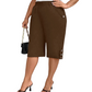 👖 PROMO LIMITÉE 50% DE RÉDUCTION ! ✨ Pantalon Capri Femme – Taille Élastique, Coupe Genou, Confort 🌿