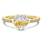 Bague cœur avec délicat détail nœud papillon – Cadeau élégant pour elle 💍🎀