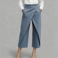 Pantalon court décontracté en patchwork pour femme