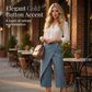 Pantalon court décontracté en patchwork pour femme
