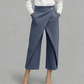 Pantalon court décontracté en patchwork pour femme