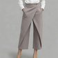 Pantalon court décontracté en patchwork pour femme