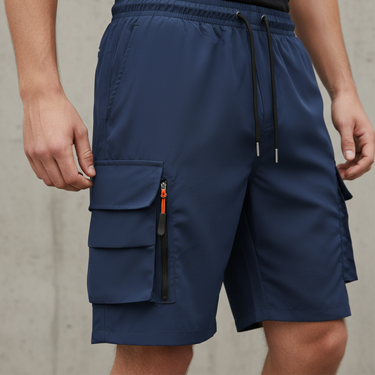 Short cargo à séchage rapide pour homme, avec poches