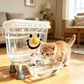 📢⏰🐾 PROMO -50% ! Distributeur d'Eau pour Animaux Grande Capacité – 3L ou 5L, Système Gravité, Transparent, Sans Électricité, Facile à Nettoyer (Nez Rouge/Jaune)