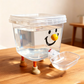 📢⏰🐾 PROMO -50% ! Distributeur d'Eau pour Animaux Grande Capacité – 3L ou 5L, Système Gravité, Transparent, Sans Électricité, Facile à Nettoyer (Nez Rouge/Jaune)