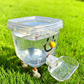 📢⏰🐾 PROMO -50% ! Distributeur d'Eau pour Animaux Grande Capacité – 3L ou 5L, Système Gravité, Transparent, Sans Électricité, Facile à Nettoyer (Nez Rouge/Jaune)