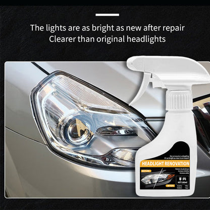 Spray Rénovateur pour Phares de Voiture – 180 ml + Agent Revêtement 10 ml – Restauration Instantanée & Protection UV Longue Durée 🚗✨