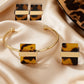 Ensemble de bijoux imprimé léopard pour femme