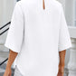 🔥Vente Flash -50%🔥Blouse Élégante en Mousseline Unie à Manches Mi-Longues