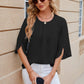 🔥Vente Flash -50%🔥Blouse Élégante en Mousseline Unie à Manches Mi-Longues