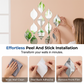 Stickers muraux miroir en acrylique en forme de goutte d'eau - Lot de 10