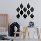 Stickers muraux miroir en acrylique en forme de goutte d'eau - Lot de 10