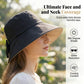 👒🔥 PROMO -50% ! Chapeau de Soleil Femme Larges Bords – Protection 360° Visage Oreilles Cou, Tissu Respirant Premium Doux Peau, Flexible Enroulable Voyage, Nœud Ruban Élégant · 3 Coloris · 55-57cm ✨