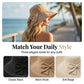 👒🔥 PROMO -50% ! Chapeau de Soleil Femme Larges Bords – Protection 360° Visage Oreilles Cou, Tissu Respirant Premium Doux Peau, Flexible Enroulable Voyage, Nœud Ruban Élégant · 3 Coloris · 55-57cm ✨