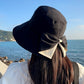 👒🔥 PROMO -50% ! Chapeau de Soleil Femme Larges Bords – Protection 360° Visage Oreilles Cou, Tissu Respirant Premium Doux Peau, Flexible Enroulable Voyage, Nœud Ruban Élégant · 3 Coloris · 55-57cm ✨