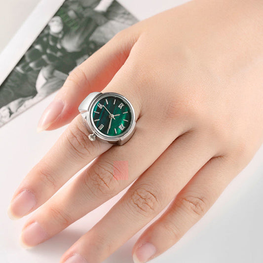 Montre bague ronde à quartz créative