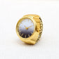 Montre bague ronde à quartz créative