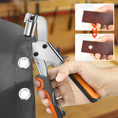 📢⏰🔧 PROMO -50% ! Pinces à Œillets pour Bâches – 4 Kits (20 à 500 Œillets Inclus), 220 mm, Diam. Perforation 16/10,5 mm, 0,6 kg