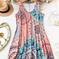 💐 PROMO EXCEPTIONNELLE -50% ! Robe Imprimée Sans Manches – Tissu Coton Léger, Tombé Fluide 🌺💨 【Offre Limitée】