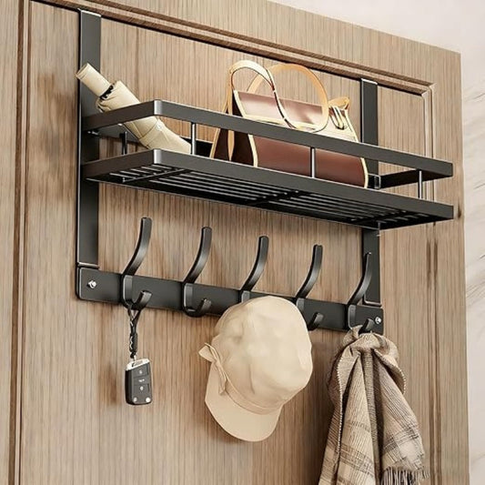 🌟 Support de rangement à accrocher derrière la porte, sans perçage — Rangement facile, solide et durable✨
