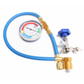 🔧⚙️ PROMO LIMITÉE -50% ! Tuyau de Remplissage R134a avec Manomètre – 0-350 PSI, Compatible R12/R22, Raccord Rapide 13 mm, Kit Complet