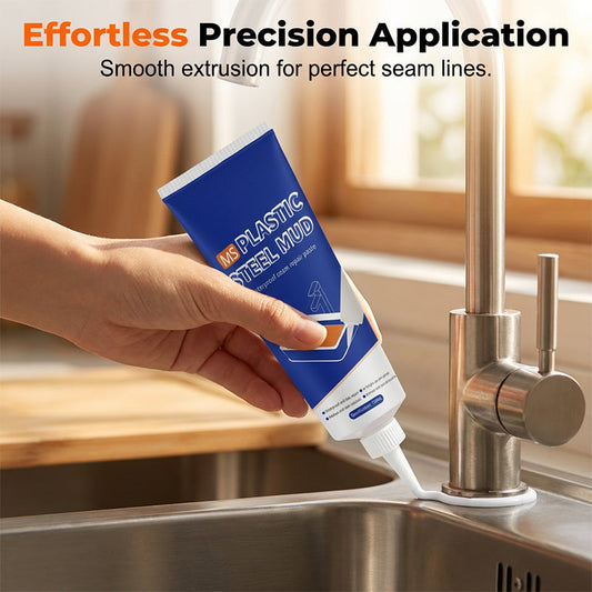📢🔧 PROMO -50% ! Pâte de Réparation Étanche – 150 ml, Blanc Brillant Porcelaine, Résistante à l'Eau et Moisissures, Application Facile