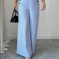 Pantalon taille haute à jambes larges