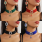 📢📢50 % DE RÉDUCTION !! ⏰Ensemble collier ras-du-cou et boucles d'oreilles en cristal de luxe