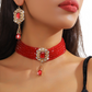 📢📢50 % DE RÉDUCTION !! ⏰Ensemble collier ras-du-cou et boucles d'oreilles en cristal de luxe