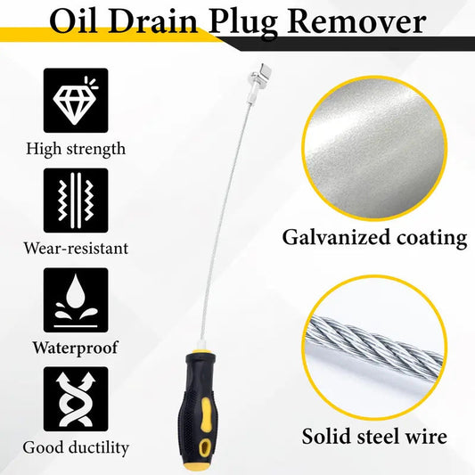🔧🛢️ PROMO -50% ! Outil Magnétique pour Bouchon de Vidange d'Huile – 36 cm, Tige Flexible, Poignée Antidérapante, Acier Chrome-Vanadium