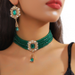 📢📢50 % DE RÉDUCTION !! ⏰Ensemble collier ras-du-cou et boucles d'oreilles en cristal de luxe