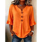 🌸Blouse à col en V et manches à volants pour femme