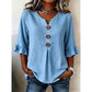 🌸Blouse à col en V et manches à volants pour femme