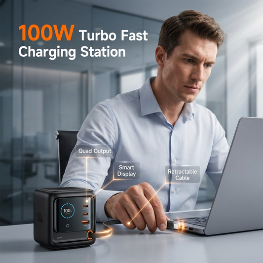 Chargeur rapide 100W avec affichage numérique