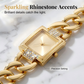 Montre bracelet à cadran carré pour femme