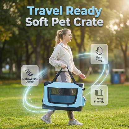 🐕🎒 PROMO -50% ! Caisse de Transport Pliable pour Chat/Chien – Tissu Respirant, Léger, 3 Tailles, 3 Couleurs, Cadre Acier, Facile à Nettoyer