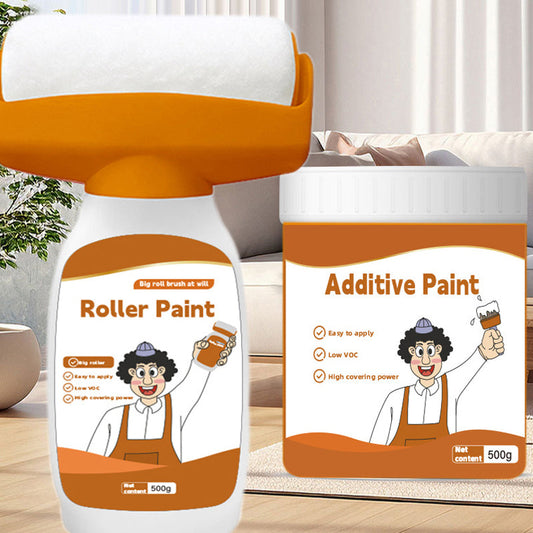 🌞Fris De Lente In Met 50% Korting!🖌️Muurreparatie Verfroller met Witte Touch-Up Verf – Snel Vlekken, Krassen en Strepen Wegwerken