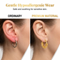 Boucles d'oreilles créoles texturées pour femme