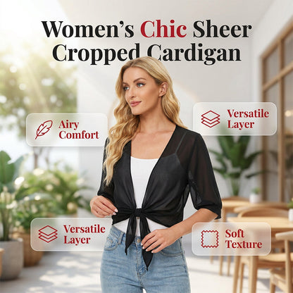 📢📢-50% !! ⏰Top court en mousseline élégant à nœud frontal pour femme