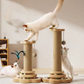 🐱 -50% ! 🎾 Centre d’Activités Multifonctionnel pour Chat – Bois Massif + Sisal – Griffoir + Piste à Billes + Jouet à Plume – Hauteurs 40/46/50 cm 🐾