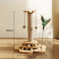 🐱 -50% ! 🎾 Centre d’Activités Multifonctionnel pour Chat – Bois Massif + Sisal – Griffoir + Piste à Billes + Jouet à Plume – Hauteurs 40/46/50 cm 🐾
