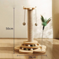 🐱 -50% ! 🎾 Centre d’Activités Multifonctionnel pour Chat – Bois Massif + Sisal – Griffoir + Piste à Billes + Jouet à Plume – Hauteurs 40/46/50 cm 🐾