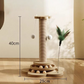 🐱 -50% ! 🎾 Centre d’Activités Multifonctionnel pour Chat – Bois Massif + Sisal – Griffoir + Piste à Billes + Jouet à Plume – Hauteurs 40/46/50 cm 🐾