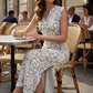 👗Vente Flash -50% Dernier Jour👗 Robe Maxi Sans Manches Col V avec Fente Latérale pour Femme