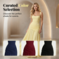 Robe longue à encolure carrée et corsage froncé pour femm